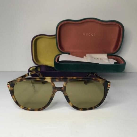 New ORIGINAL GUCCI GG0525S 004 Aviator Tinted Sunglasses - Picture 3 of 12